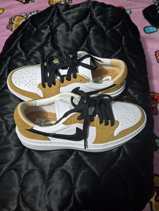 Nike Air Jordan 1 Elevate [DH7004-701] Women Casual Shoes Golden Harvest/Black - Picture 6 of 7